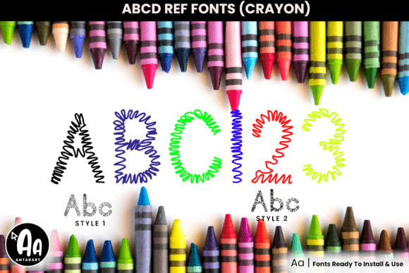 Abcd Ref Scribble Crayon: A Fun, Engaging Font for Marketers