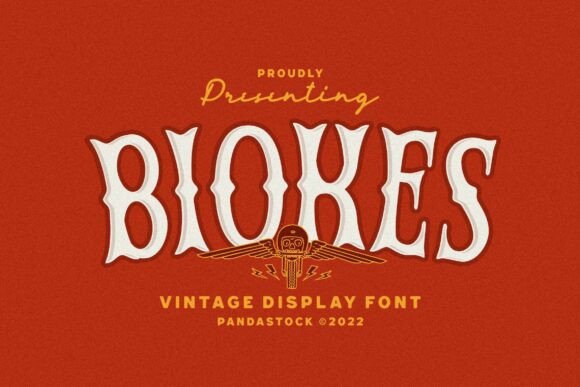 Biokes: A Vintage Display Font for Web Design