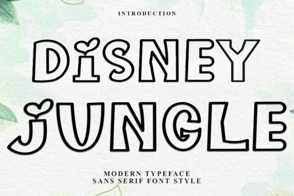 Disney Jungle: A Whimsical Display Font for Creative Projects