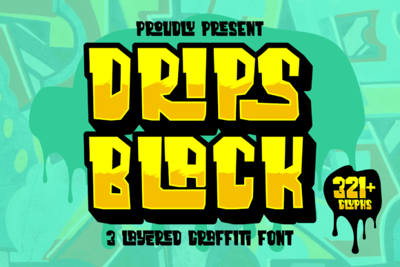 Dripsblack Graffiti: A Bold and Delicate Display Typeface