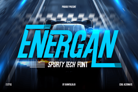 Energan: A Speedy, Futuristic Display Font for Modern Brands