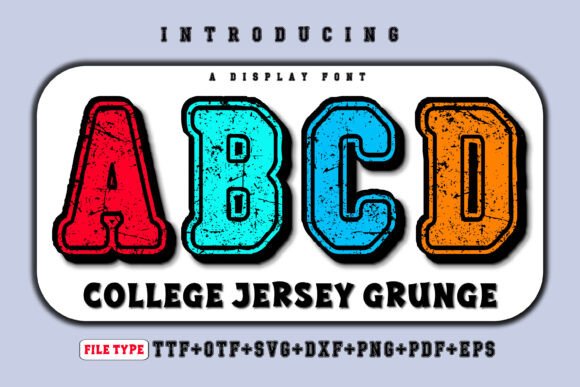 Enhance Your Brand with College Jersey Grunge Font