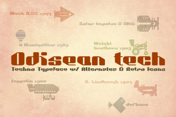 Odisean Tech: A Display Font for Nostalgic Tech Campaigns