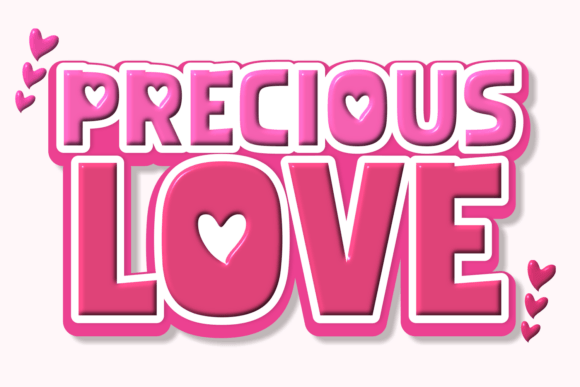 Precious Love: A Charming 3D Font for Editorial Design